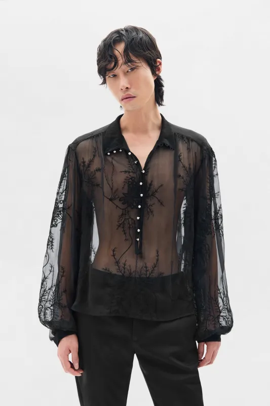 Thorald High Comfort Cropped Serafino Top made by Ann Demeulemeester