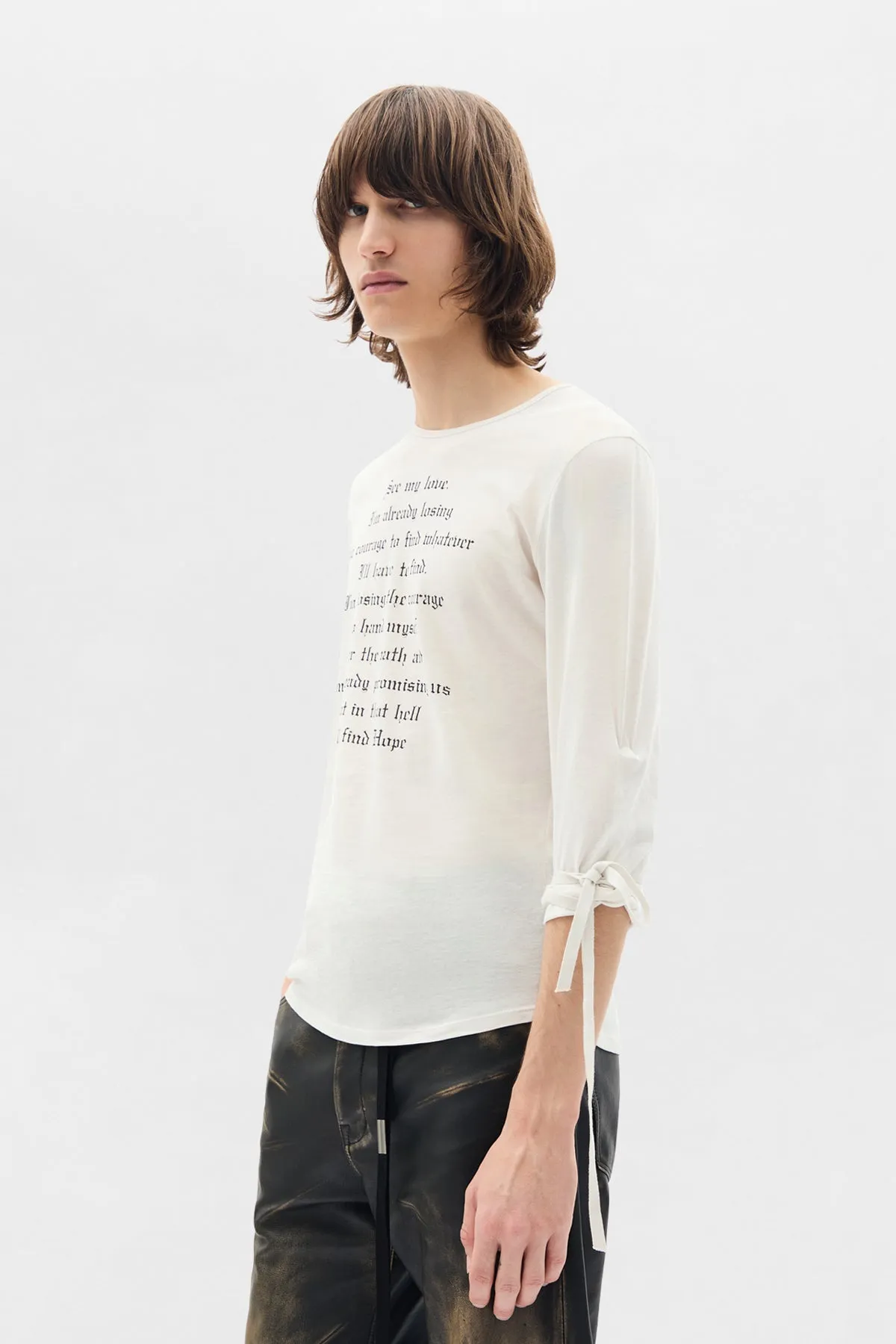 Alver Long Sleeve Fitted T-Shirt sold by Ann Demeulemeester product image thumbnail 2
