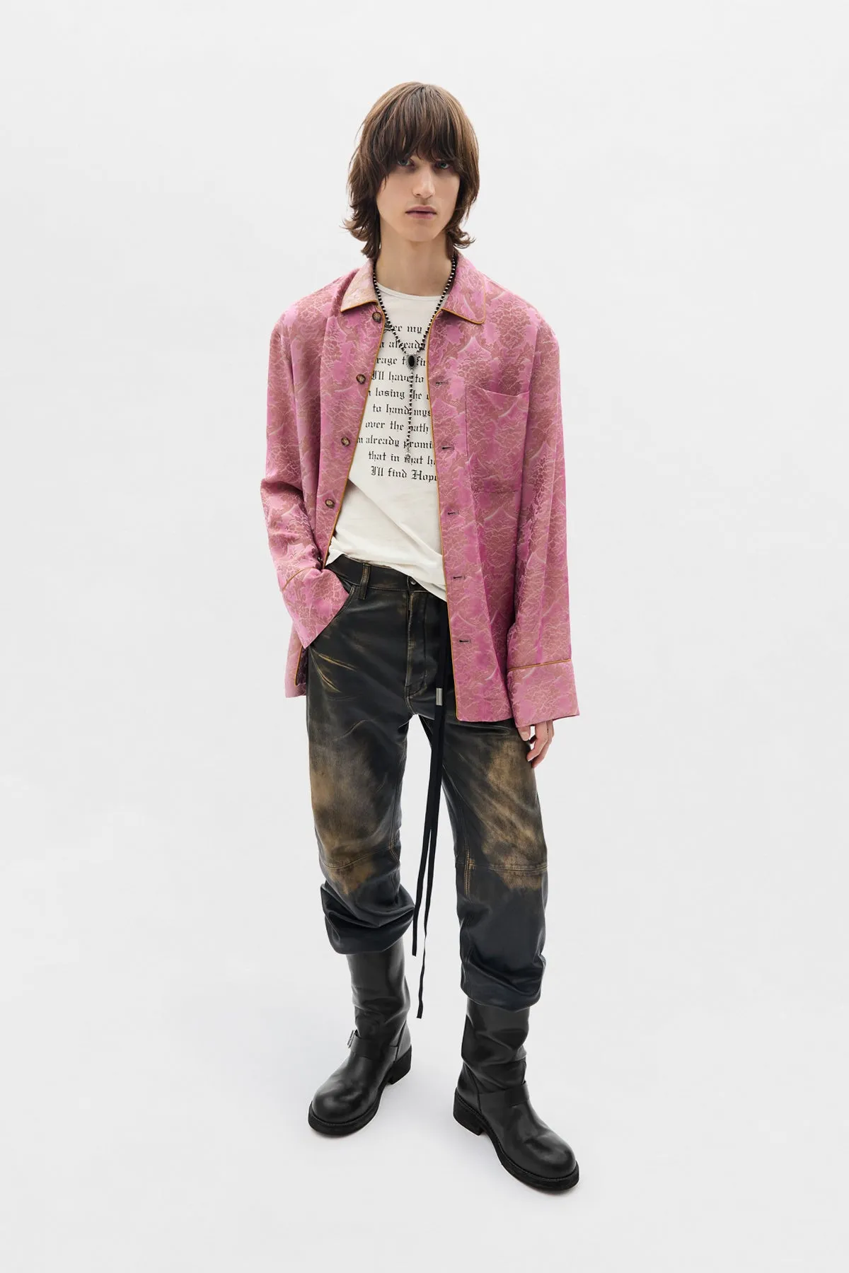 Alver Long Sleeve Fitted T-Shirt sold by Ann Demeulemeester product image thumbnail 4