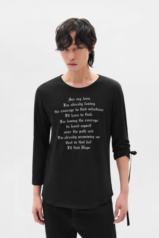 Alver Long Sleeve Fitted T-Shirt made by Ann Demeulemeester