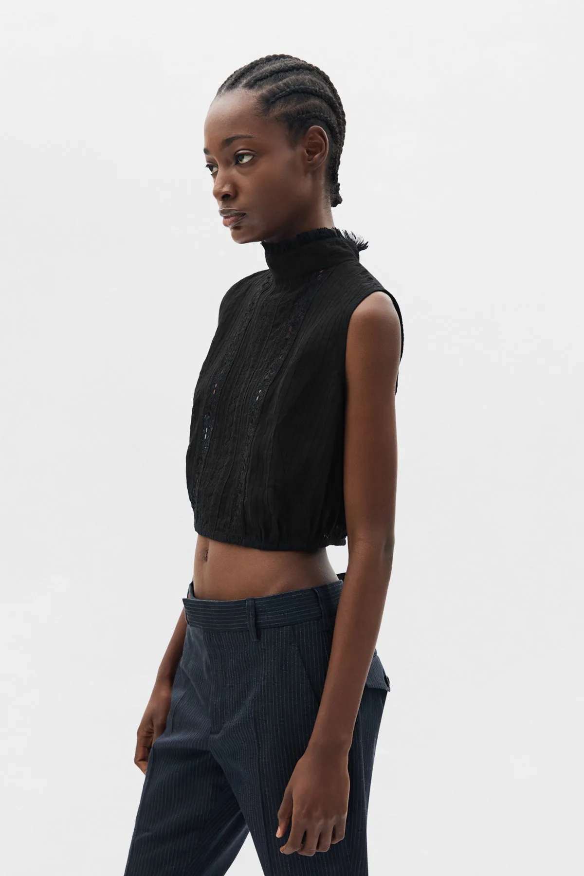 Bee High Neck Cropped Top sold by Ann Demeulemeester product image thumbnail 2