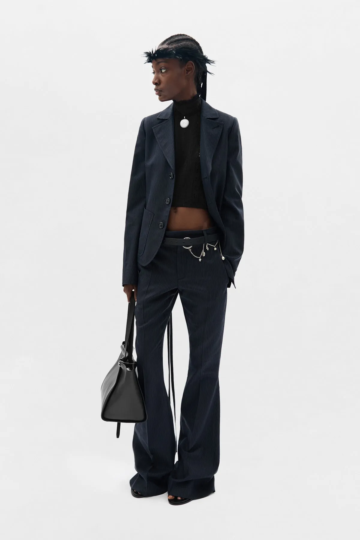 Bee High Neck Cropped Top sold by Ann Demeulemeester product image thumbnail 4