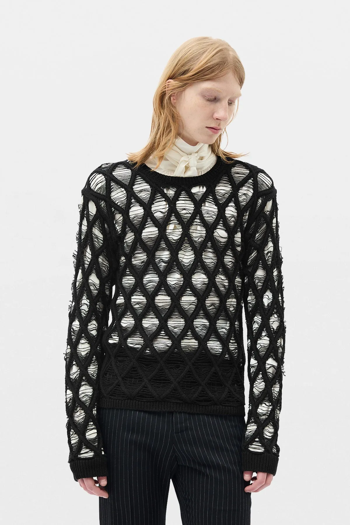 Carlos Diamond Stitch Sweater sold by Ann Demeulemeester