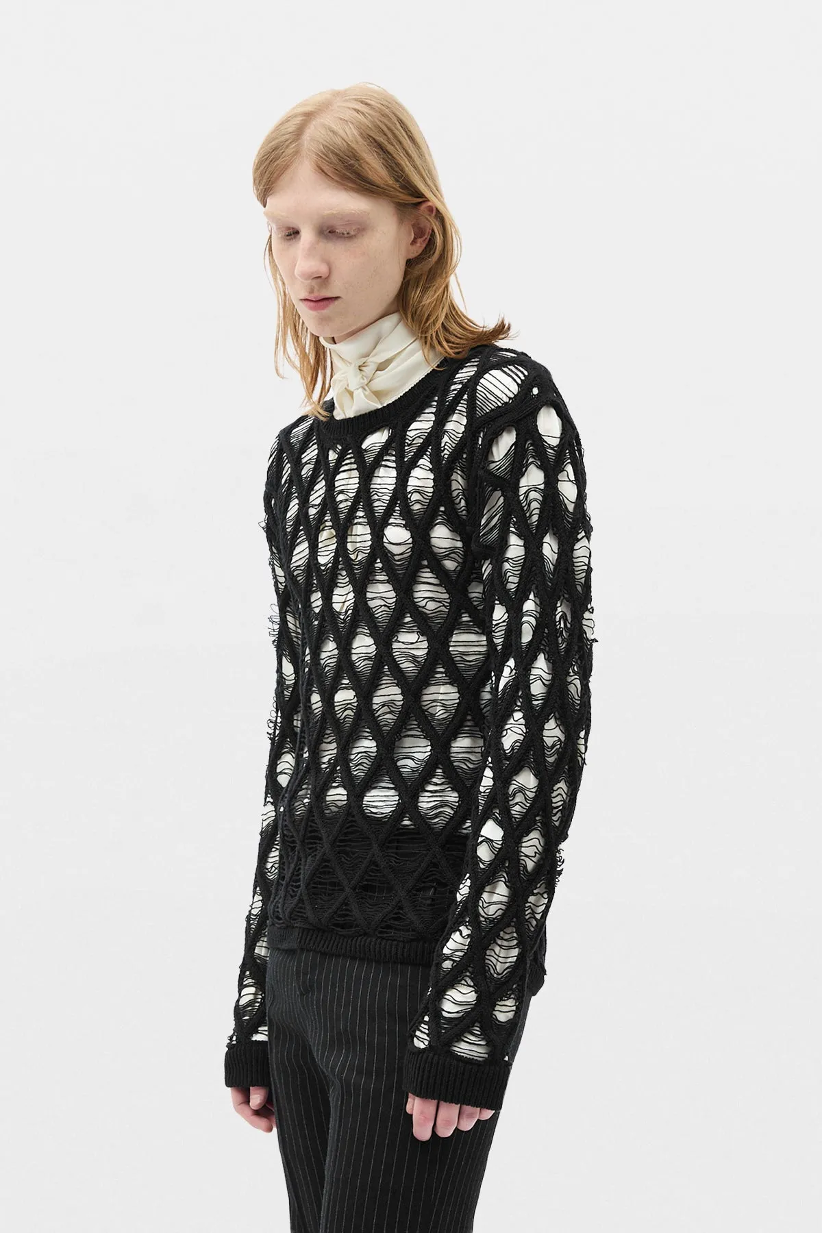 Carlos Diamond Stitch Sweater sold by Ann Demeulemeester product image thumbnail 2