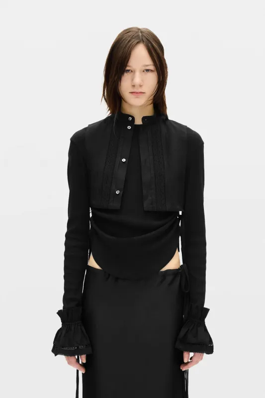 Suna Raw Edge Ruffled Cuffs made by Ann Demeulemeester