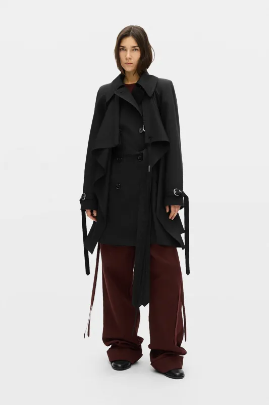 Reppa Draped Trench Coat made by Ann Demeulemeester