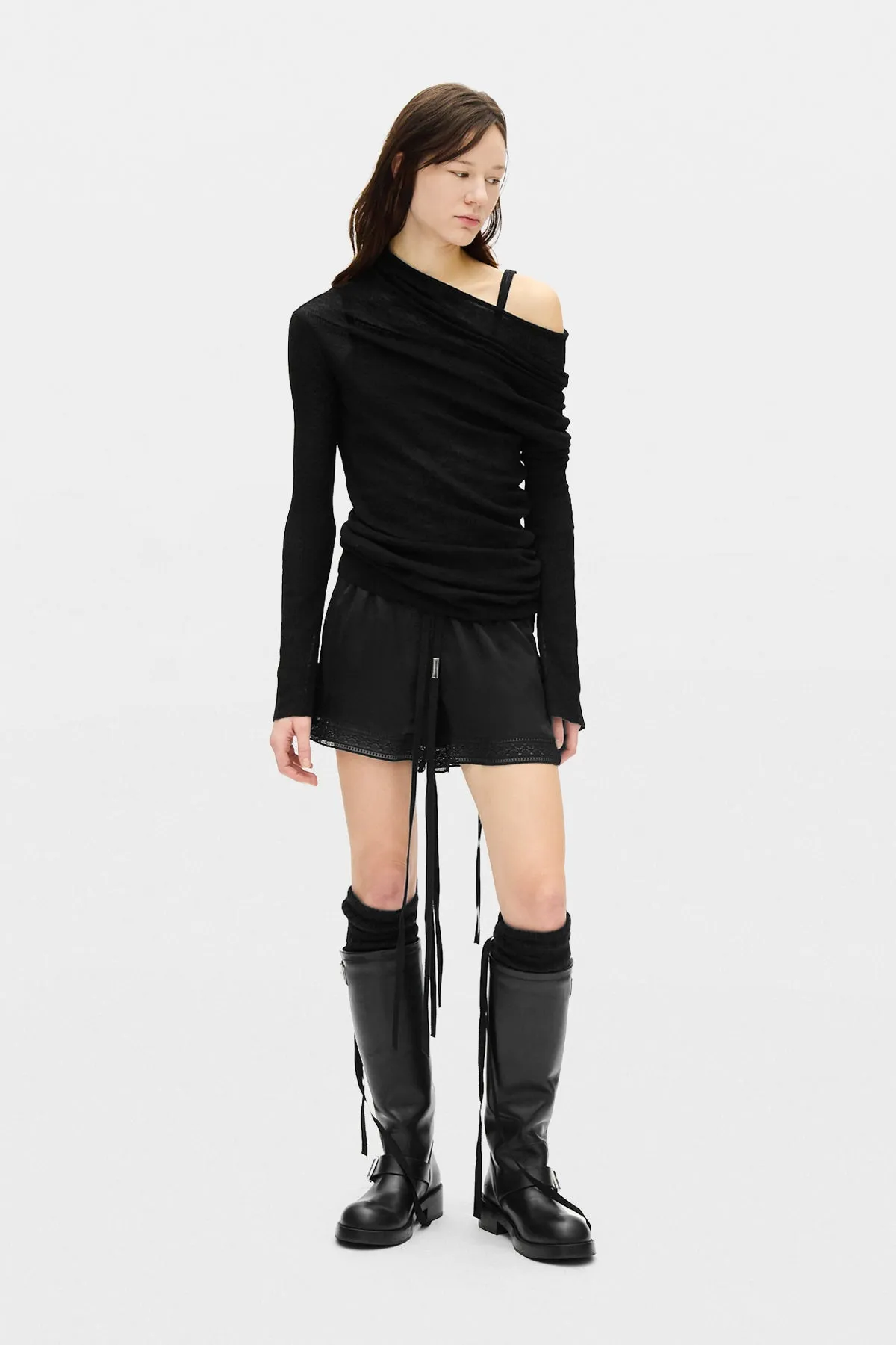 Anda Boxer With Lace Border sold by Ann Demeulemeester product image thumbnail 4