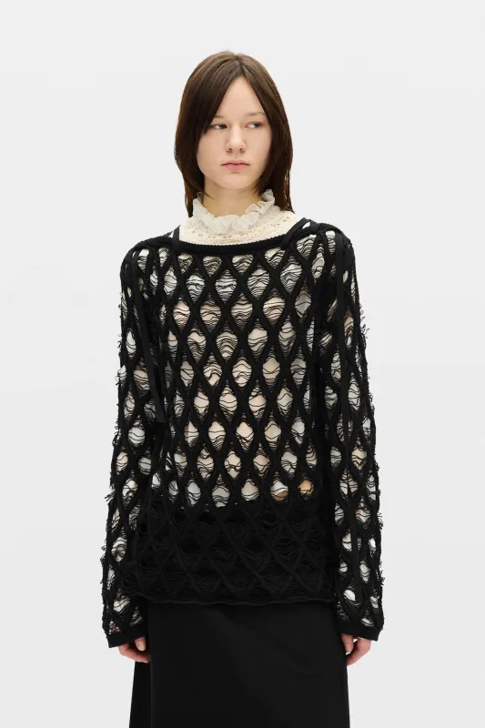 Izabel Diamond Stitch Sweater made by Ann Demeulemeester