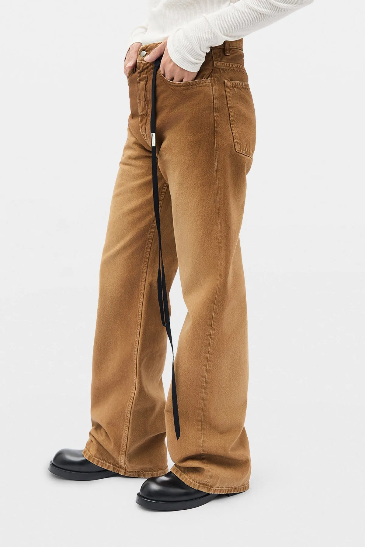 Modest 5-Pockets Relaxed Flared Trousers sold by Ann Demeulemeester product image thumbnail 2