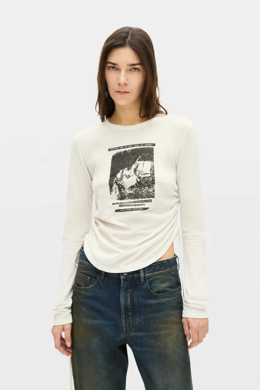 Dot Wrinkled Cropped Top made by Ann Demeulemeester