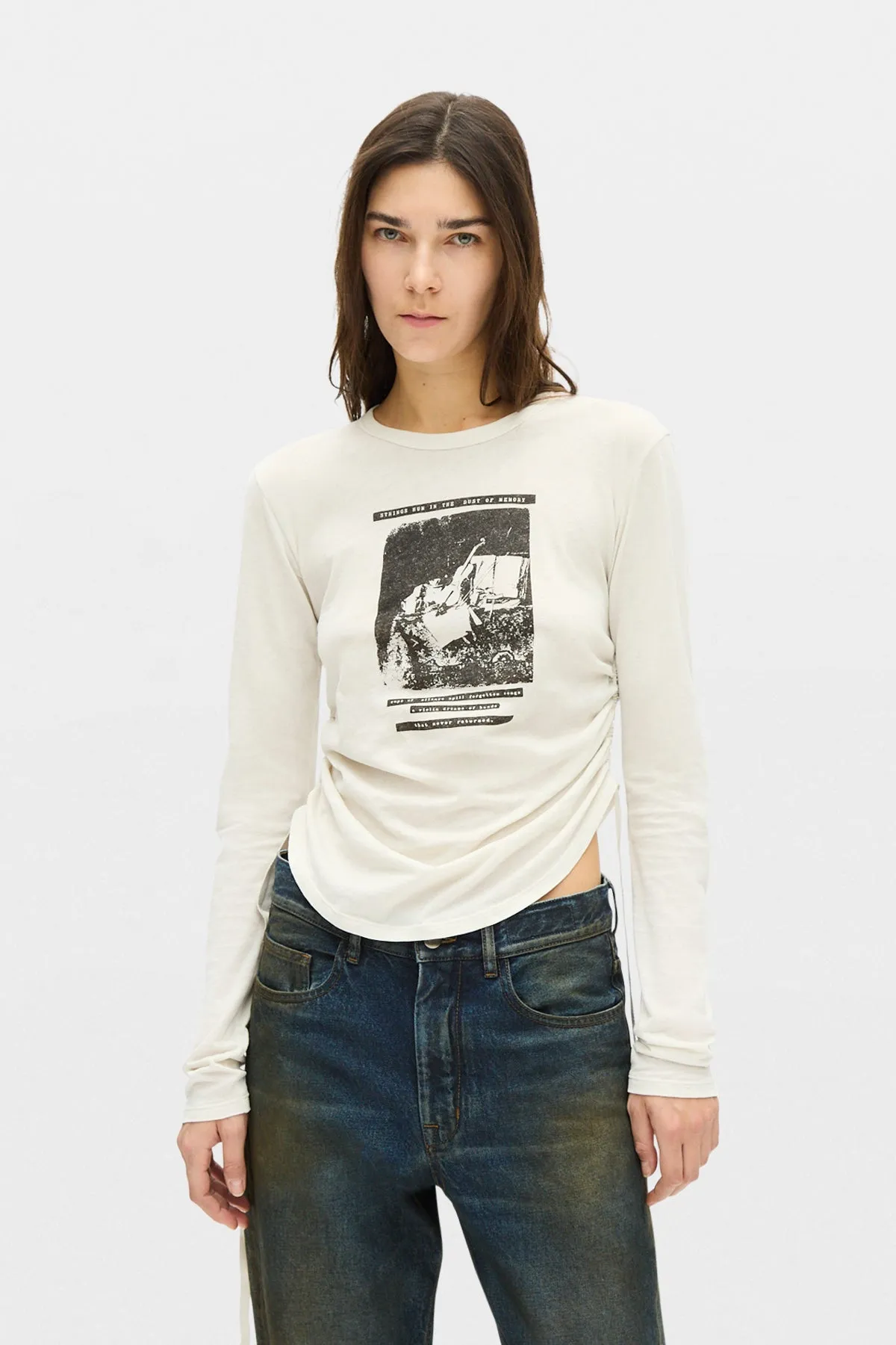 Dot Wrinkled Cropped Top sold by Ann Demeulemeester