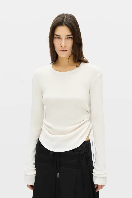 Dot Wrinkled Cropped Top made by Ann Demeulemeester