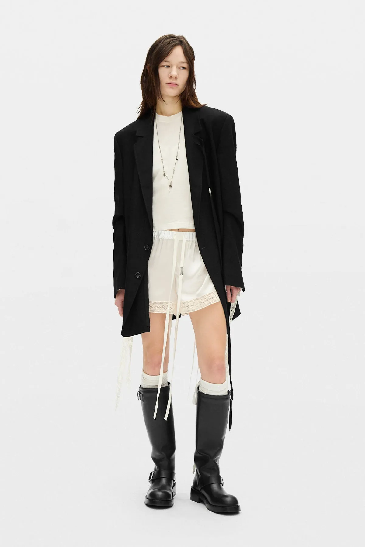 Anda Boxer With Lace Border sold by Ann Demeulemeester product image thumbnail 4