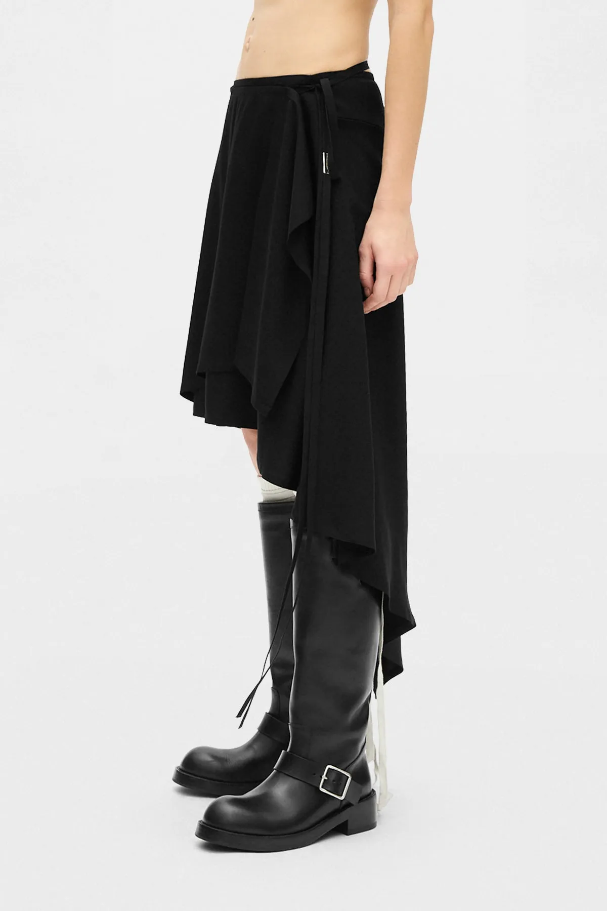 Birit Asymmetrical Wrap Skirt sold by Ann Demeulemeester product image thumbnail 2