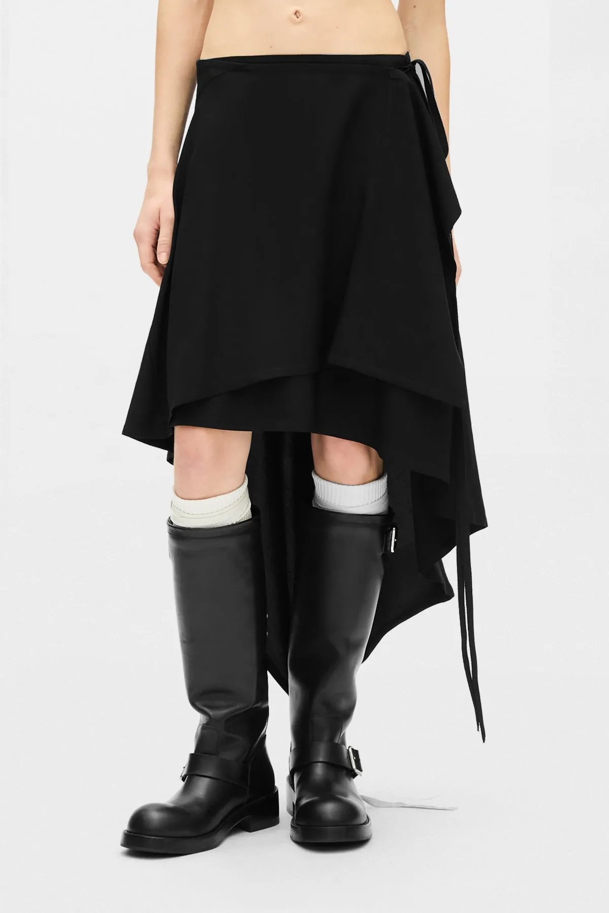 Birit Asymmetrical Wrap Skirt sold by Ann Demeulemeester