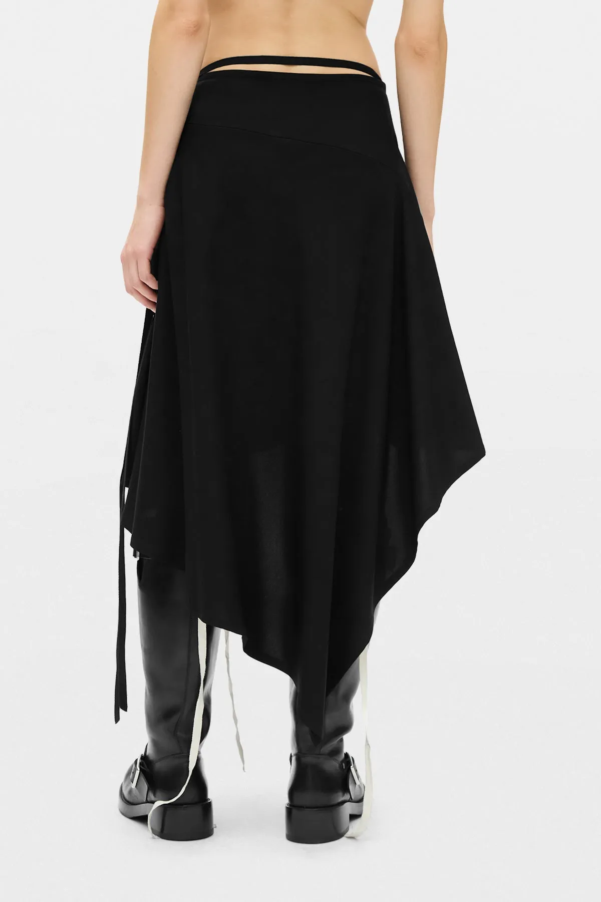 Birit Asymmetrical Wrap Skirt sold by Ann Demeulemeester product image thumbnail 3