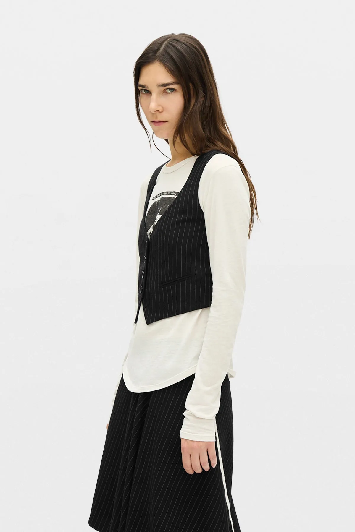 Diana Fitted Micro Waistcoat sold by Ann Demeulemeester product image thumbnail 2