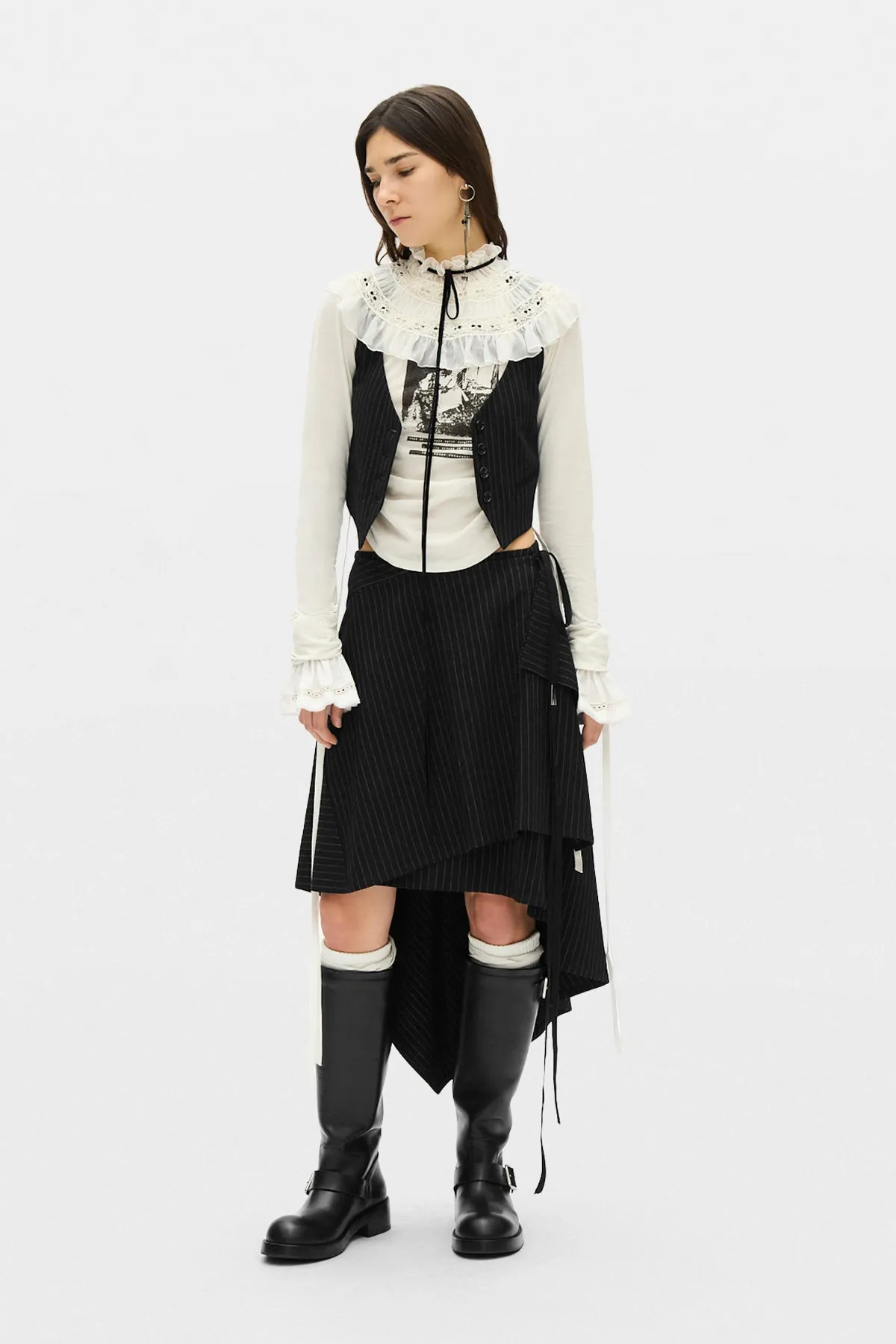 Diana Fitted Micro Waistcoat sold by Ann Demeulemeester product image thumbnail 4