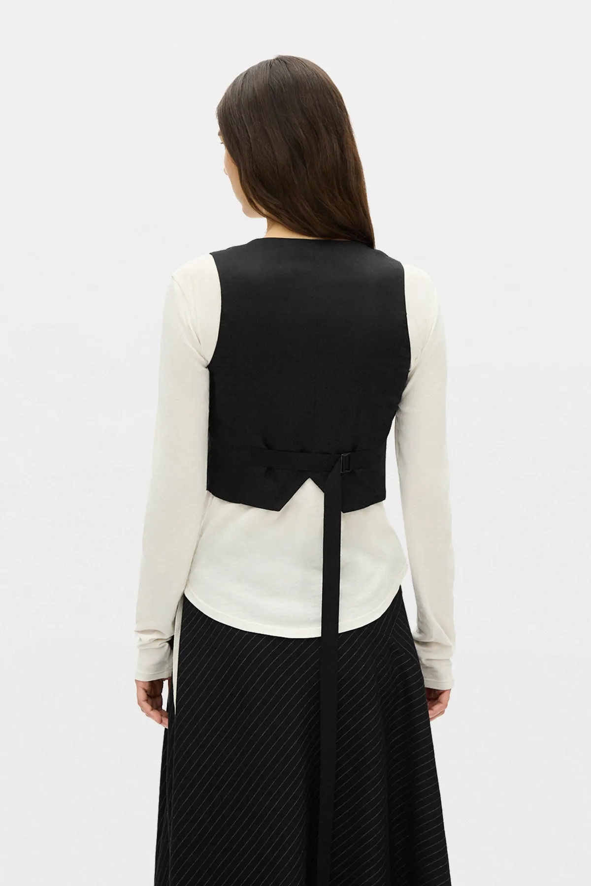 Diana Fitted Micro Waistcoat sold by Ann Demeulemeester product image thumbnail 3