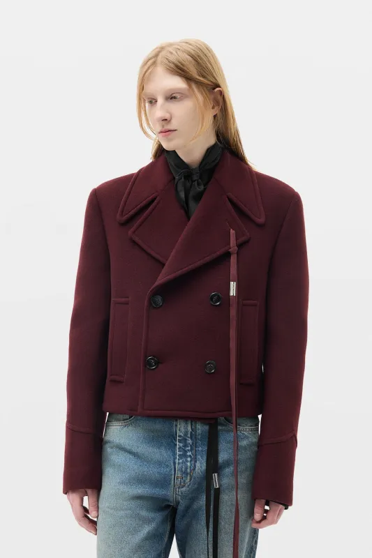 Dalmar Double-Breasted Short Caban made by Ann Demeulemeester