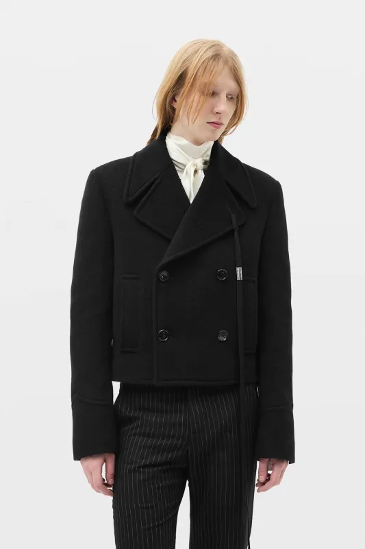 Dalmar Double-Breasted Short Caban made by Ann Demeulemeester