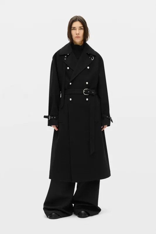 Maira Double Breasted Trench Coat made by Ann Demeulemeester