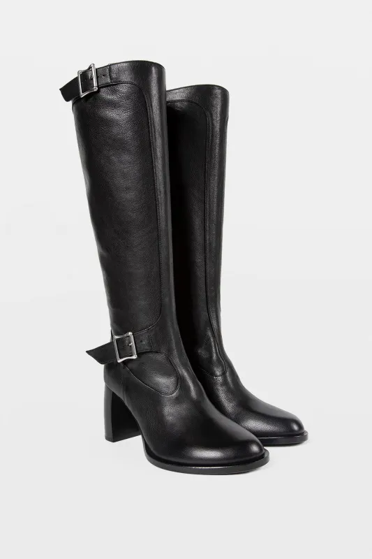Gida Heeled High Boots with Belt made by Ann Demeulemeester