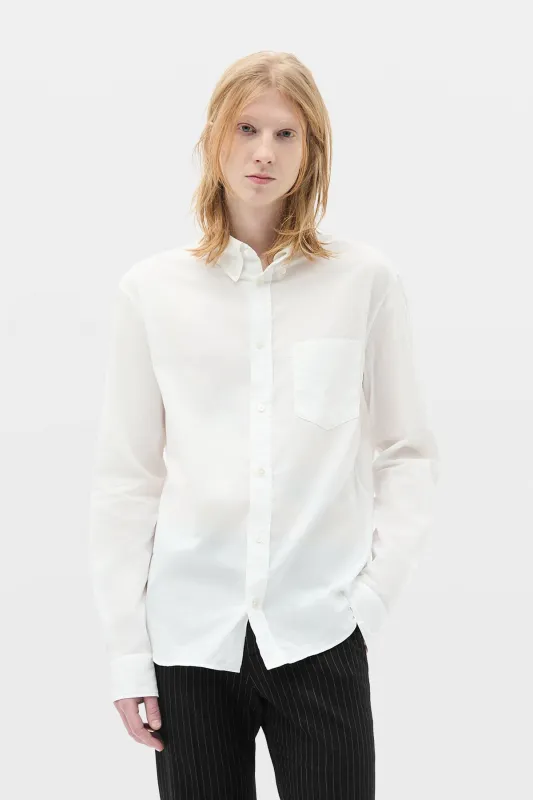 Wessel Botton Down Shirt with Monogram Embroidery made by Ann Demeulemeester