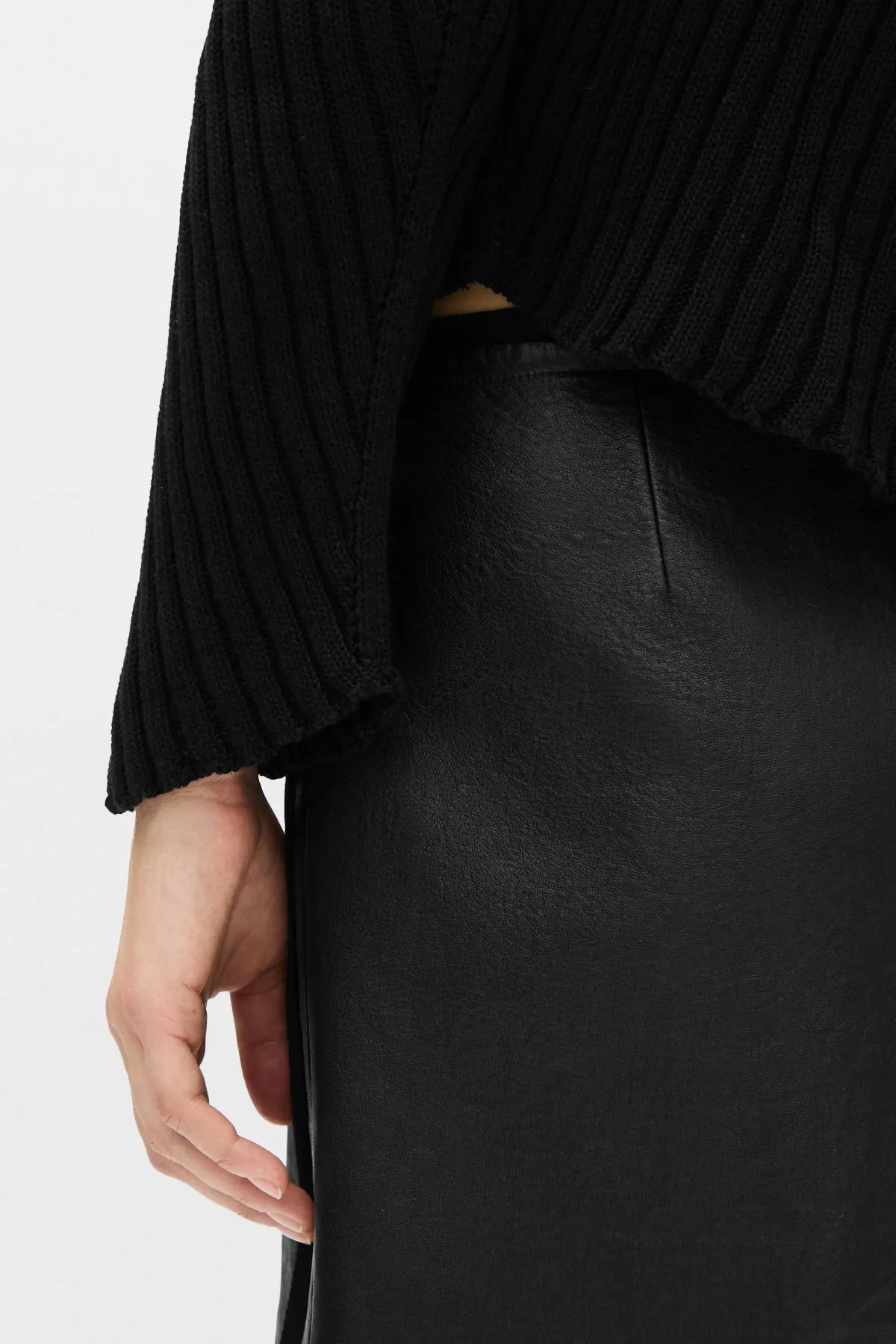 Wilja Diagonal Rib Sweater with Cut Out Armhole Detail sold by Ann Demeulemeester product image thumbnail 5