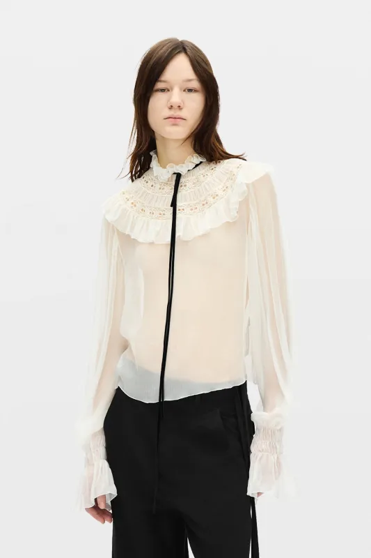 Palvi Ruffle Collar Top made by Ann Demeulemeester
