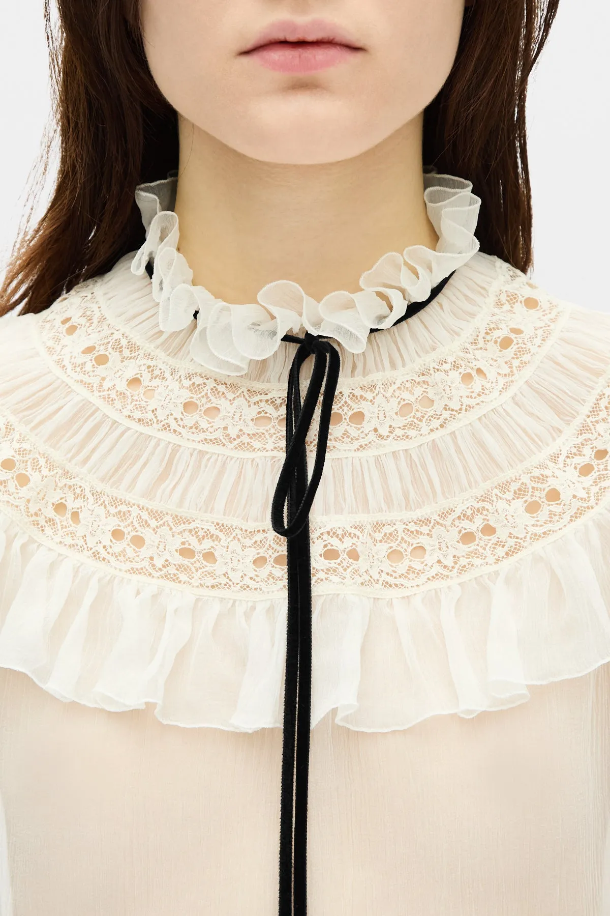 Palvi Ruffle Collar Top sold by Ann Demeulemeester product image thumbnail 5