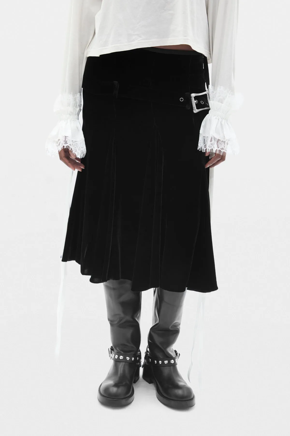 Birte Cuffs with Lace Ruffles sold by Ann Demeulemeester