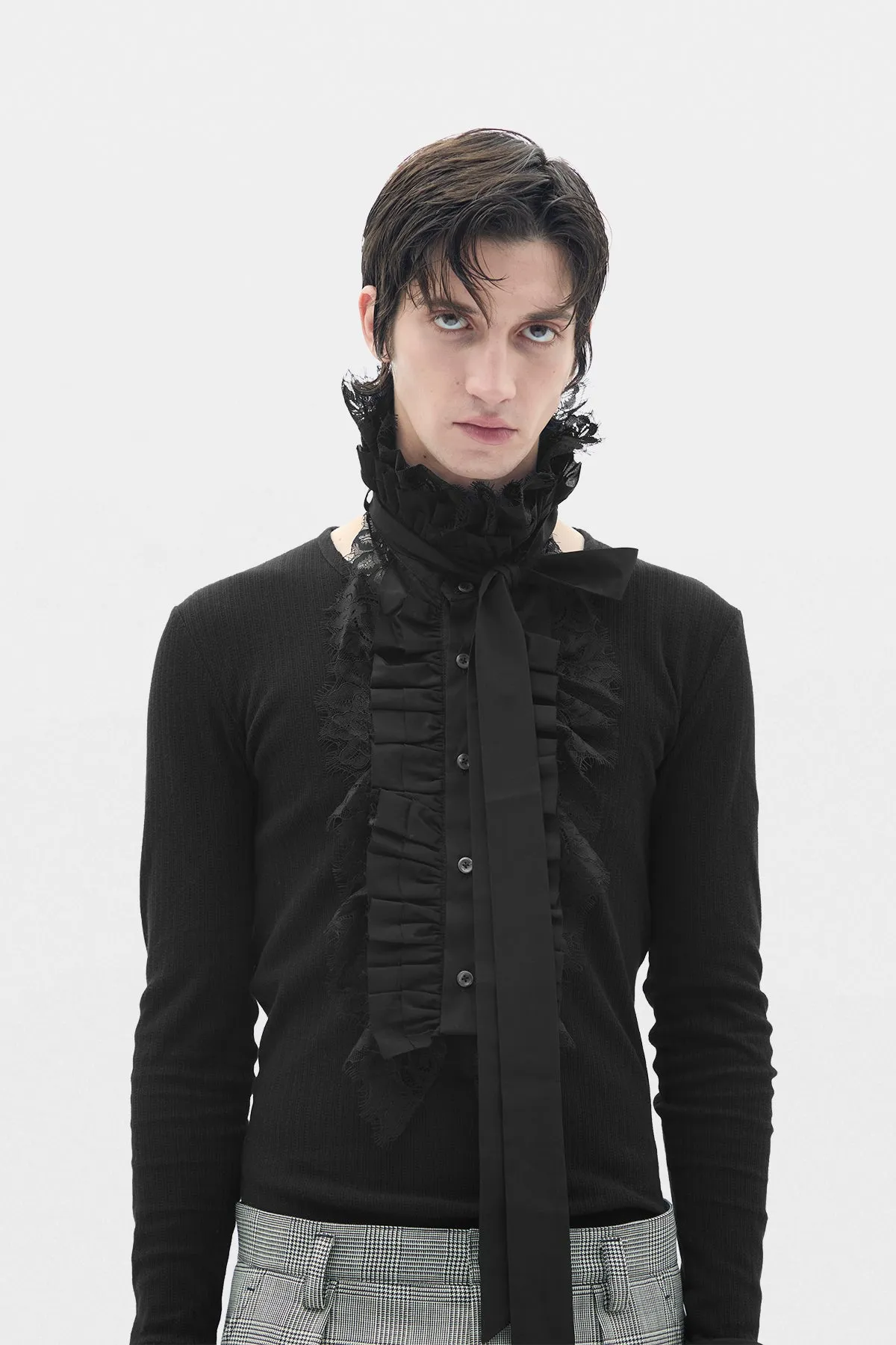 Winston Lace Ruffled Plastron sold by Ann Demeulemeester