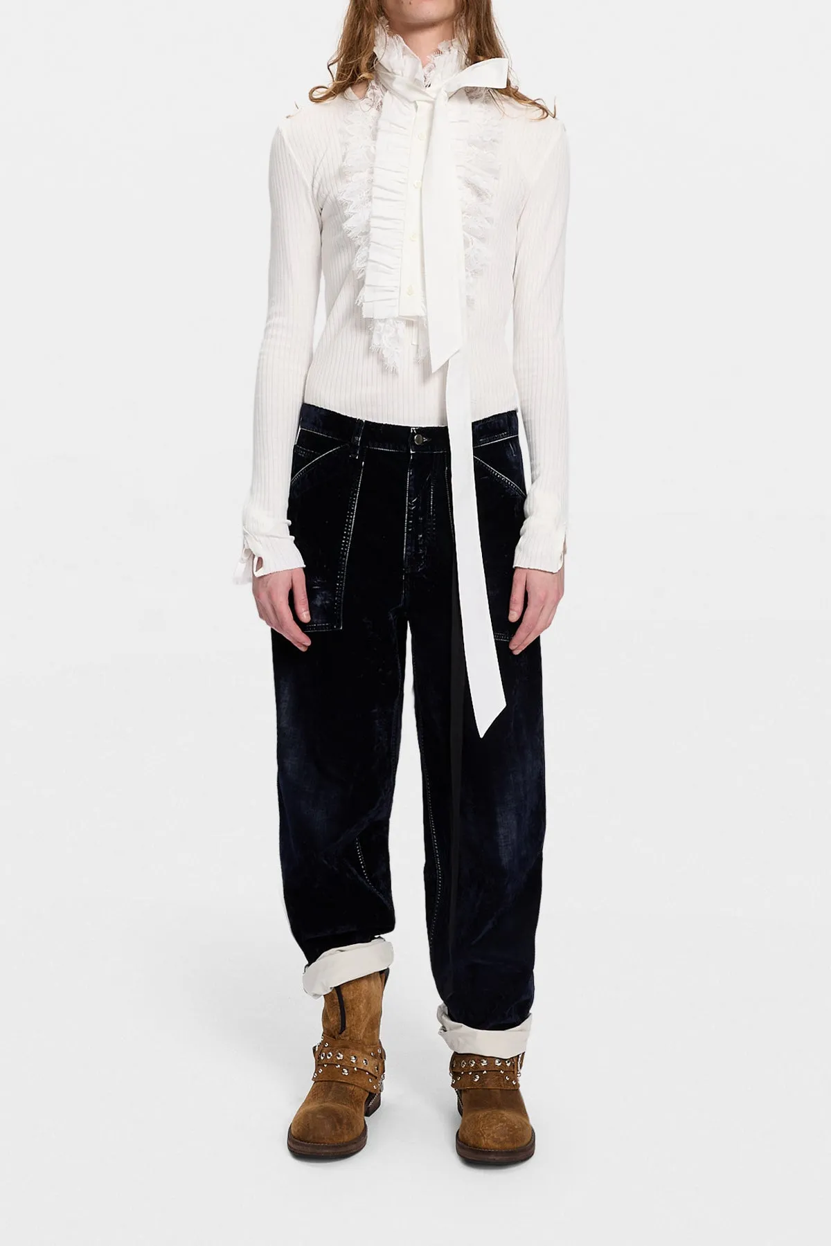 Winston Lace Ruffled Plastron sold by Ann Demeulemeester product image thumbnail 2