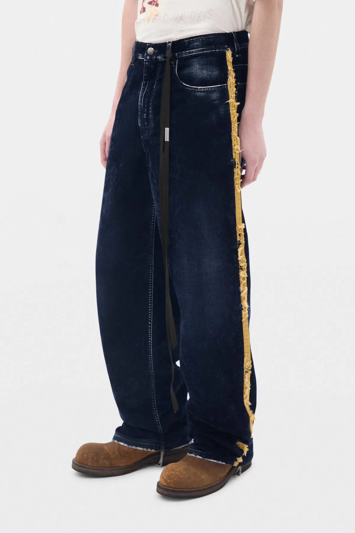 Hanno 5 Pockets Straight Leg Loose Trousers With Side Bands sold by Ann Demeulemeester product image thumbnail 2