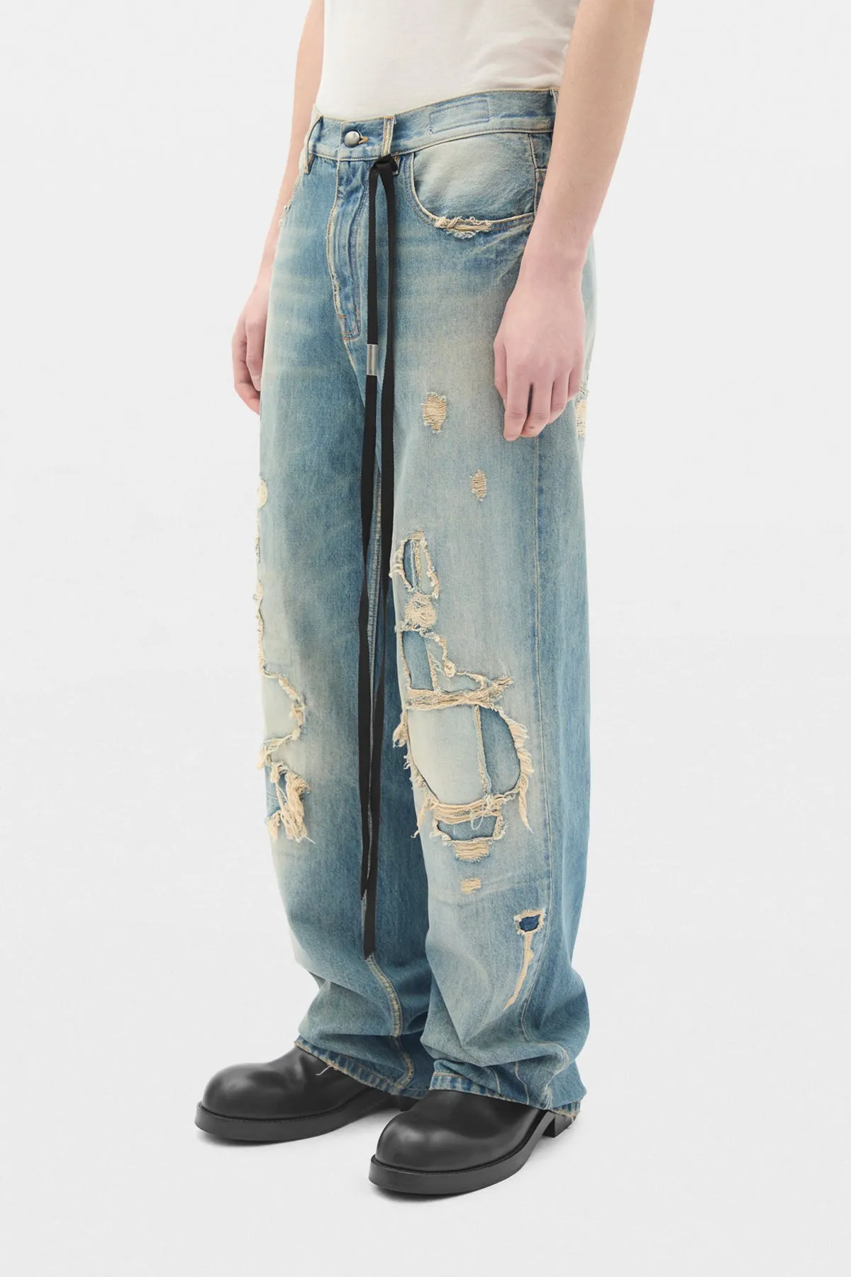 Evan 5-Pockets Straight Leg Loose Trousers sold by Ann Demeulemeester product image thumbnail 2