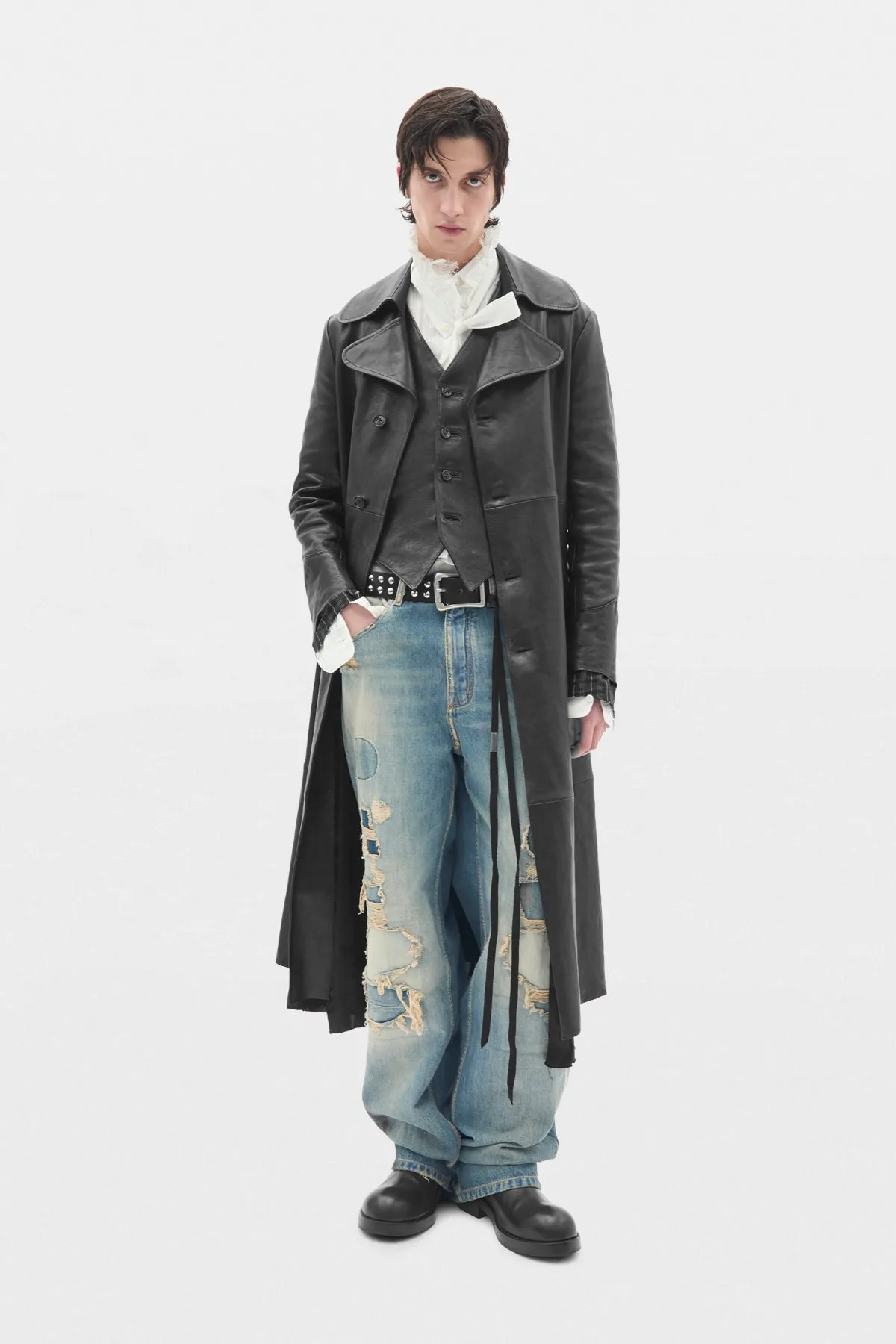 Evan 5-Pockets Straight Leg Loose Trousers sold by Ann Demeulemeester product image thumbnail 4