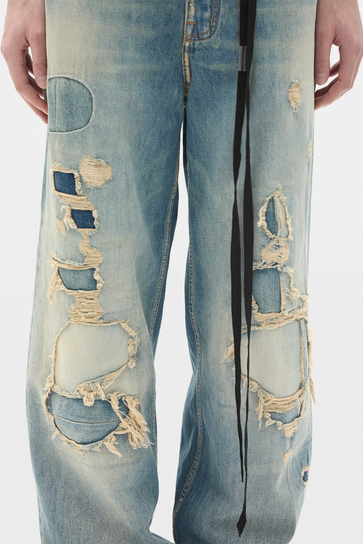 Evan 5-Pockets Straight Leg Loose Trousers sold by Ann Demeulemeester product image thumbnail 5
