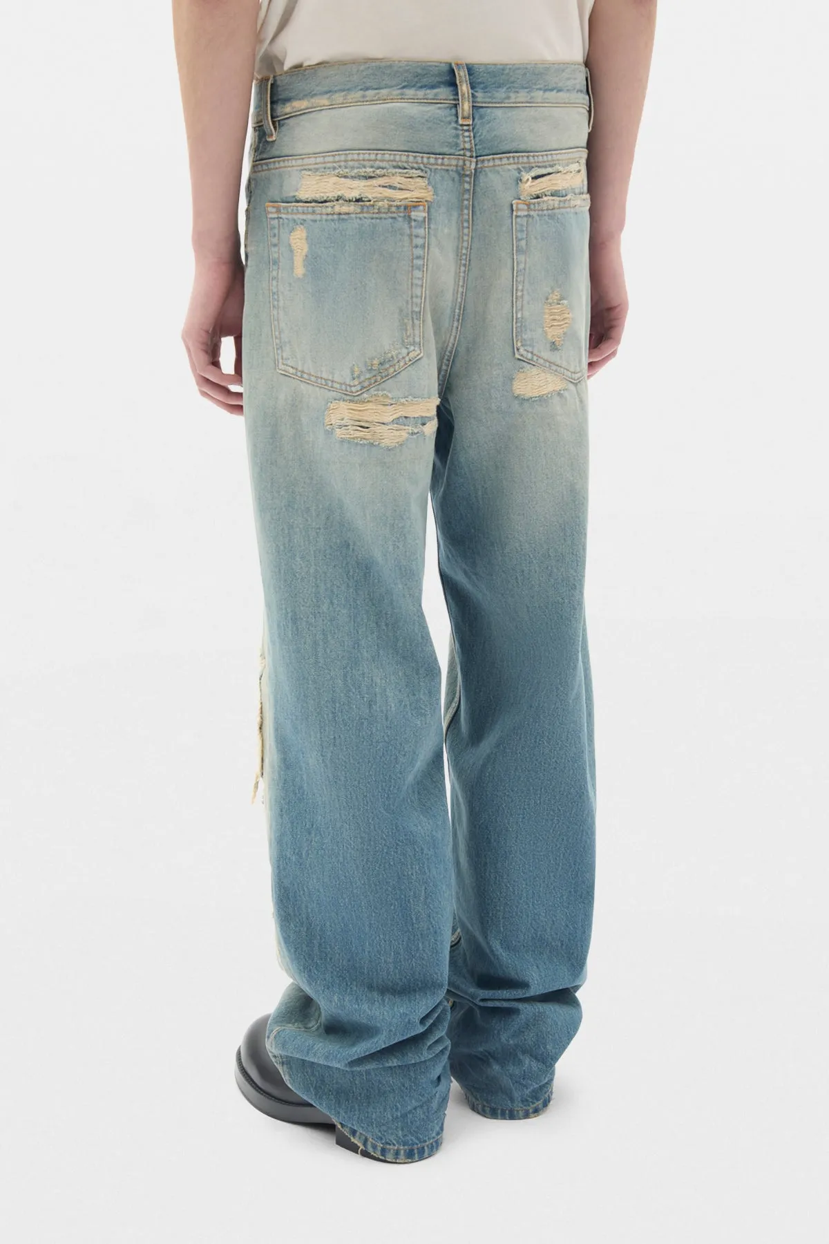 Evan 5-Pockets Straight Leg Loose Trousers sold by Ann Demeulemeester product image thumbnail 3