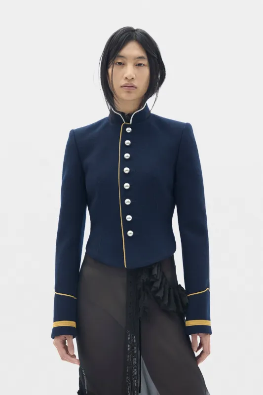 Polina Fitted Marsina Jacket made by Ann Demeulemeester