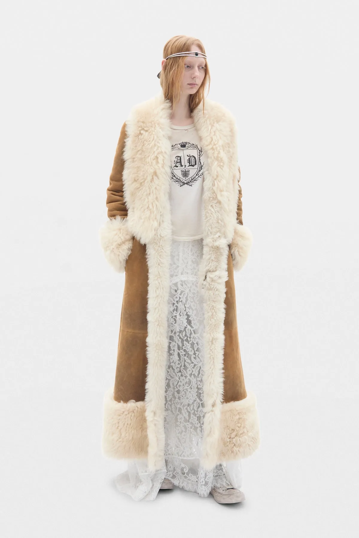 Floor Micro T-shirt With AD Emblem" Print sold by Ann Demeulemeester product image thumbnail 4