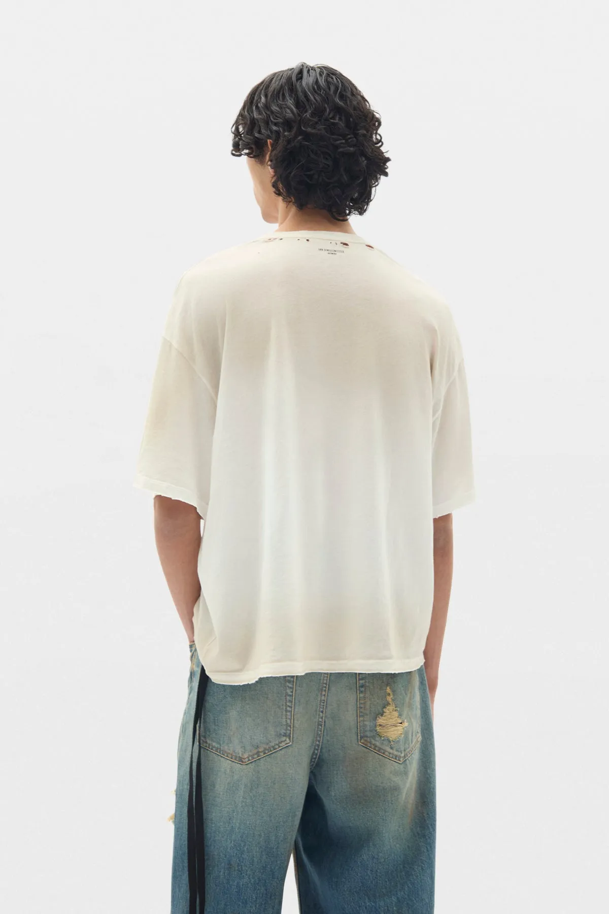 Lu Relax Fit Boxy T-Shirt sold by Ann Demeulemeester product image thumbnail 3