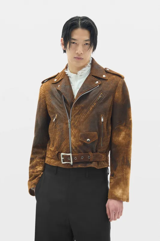 Clarin Fitted Perfecto Burned Suede made by Ann Demeulemeester