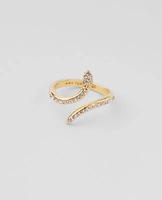 Ann Taylor Pavé Snake Ring sold by Ann Taylor