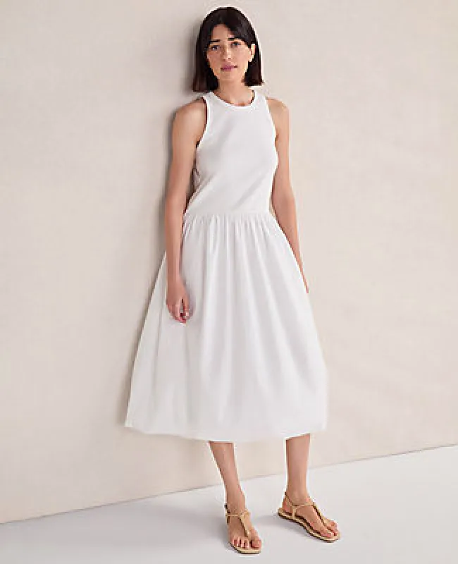 Ann Taylor Haven Well Within Organic Cotton Drop Waist Bubble Dress sold by Ann Taylor