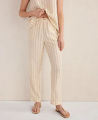 Ann Taylor Haven Well Within Linen Blend Dobby Stripe Pants sold by Ann Taylor