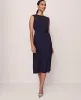 Ann Taylor Petite Lace Trim Satin Midi Dress sold by Ann Taylor