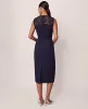 Ann Taylor Petite Lace Trim Satin Midi Dress sold by Ann Taylor