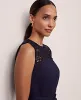 Ann Taylor Petite Lace Trim Satin Midi Dress sold by Ann Taylor