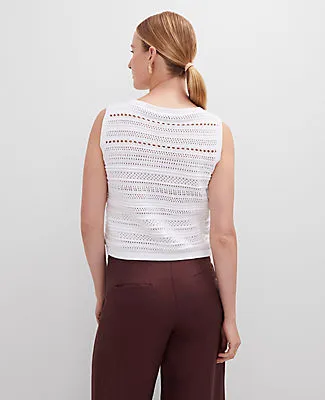 Ann Taylor Petite Pointelle Sweater Shell Top sold by Ann Taylor product image thumbnail 2